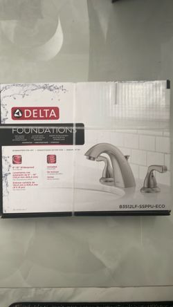 Delta foundations two handle widespread bathroom faucet