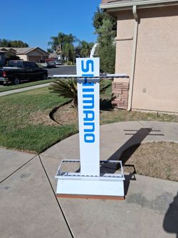 Shimano fishing pole rack