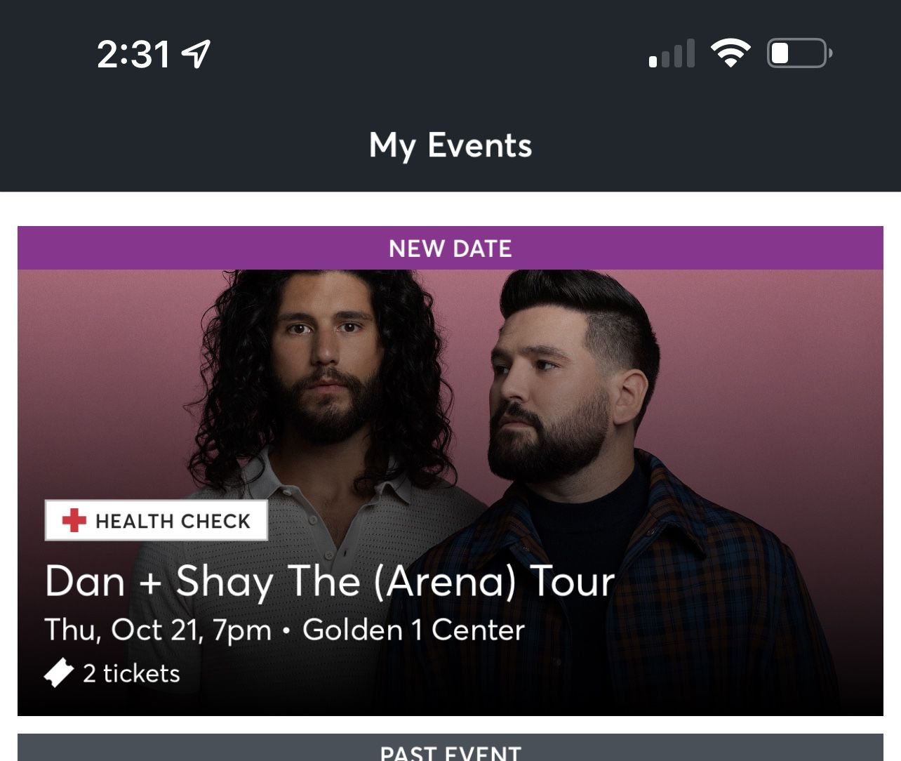 (2) Dan + Shay Tickets Lower Level 