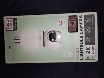 25$ Merkury Smart Lightbulb Camera 2K