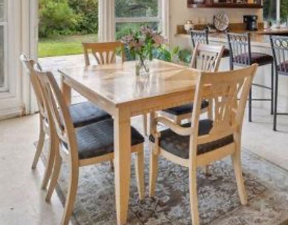 Wood Table & Matching Chairs