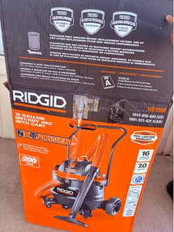 Ridgid nxt power 16 gallon vacuum