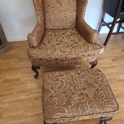 Gold Wingback Chair