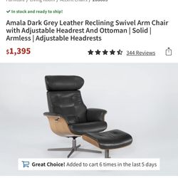 Living Spaces Amala Reclining Chair And Ottoman 