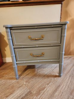Vintage faux bamboo Nightstand