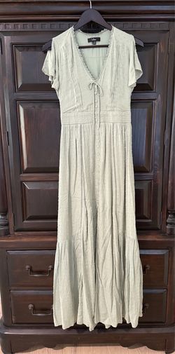 Lulus Light Green Prarie Maxi Dress