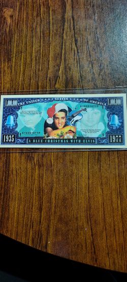 Elvis Presley $1,000,000 Novelty Bill - Blue Christmas - New in Case