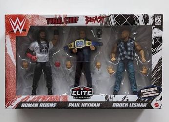 WWE Elite 3 pack Roman Paul and Lesnar