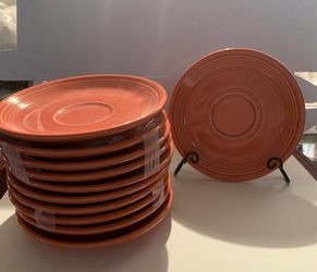 Fiestaware Persimmon Coffee/Tea Saucers Set of 11