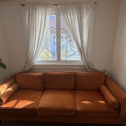Burnt Orange Sofa! 