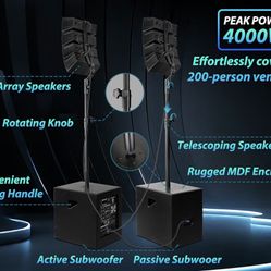 Dj Party Speakers And Wireless Mics