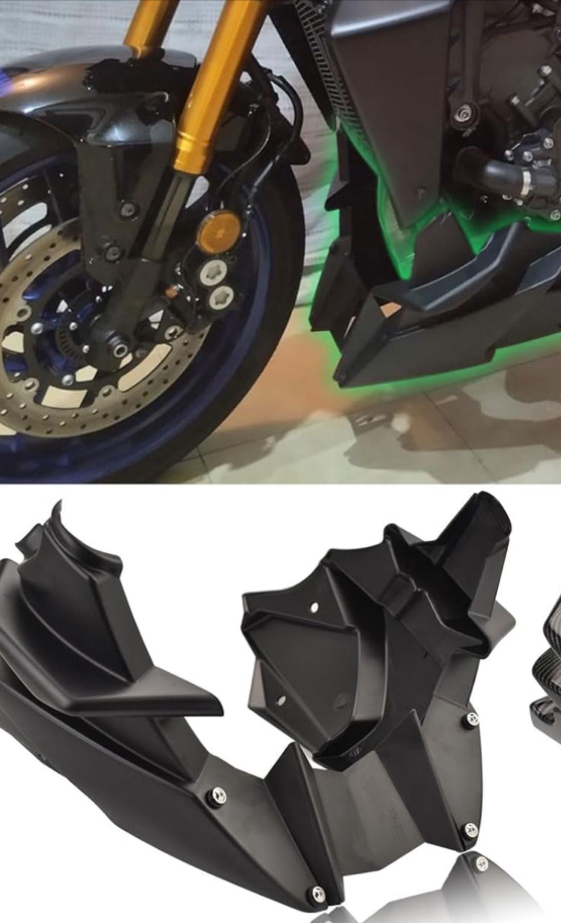 Motorcycle Accessories Belly pan Bellypan Lower Engine Chassis Spoiler Fairing compatible for Ya&ma&ha MT 09/MT-09 SP MT-09/MT09 SP Accessories 2021-2