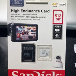 SanDisk 512GB SD Card High Endurance Video Card 