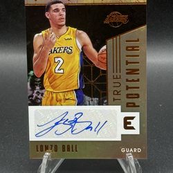 2017-18 Essentials True Potential #TP-LBL Lonzo Ball RC Auto #/49