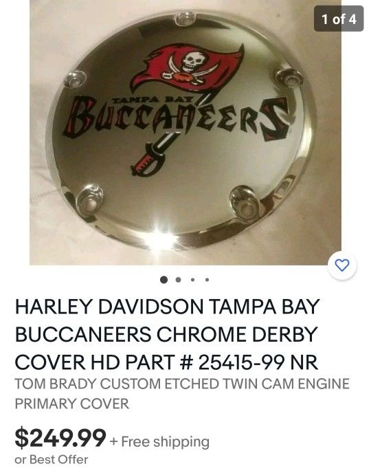 HARLEY DAVIDSON DERBY COVER TAMPA BAY BUCCANEERS TWIN CAM 