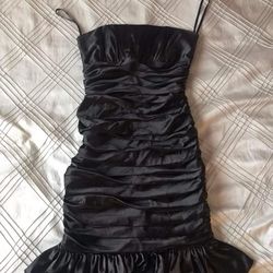 Woman's Black satin dress