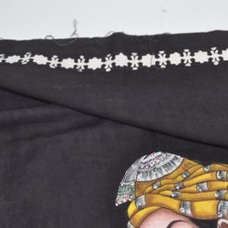 Hand-Painted and Hand-Embellished Love Tapestry, 46"L x 36"W