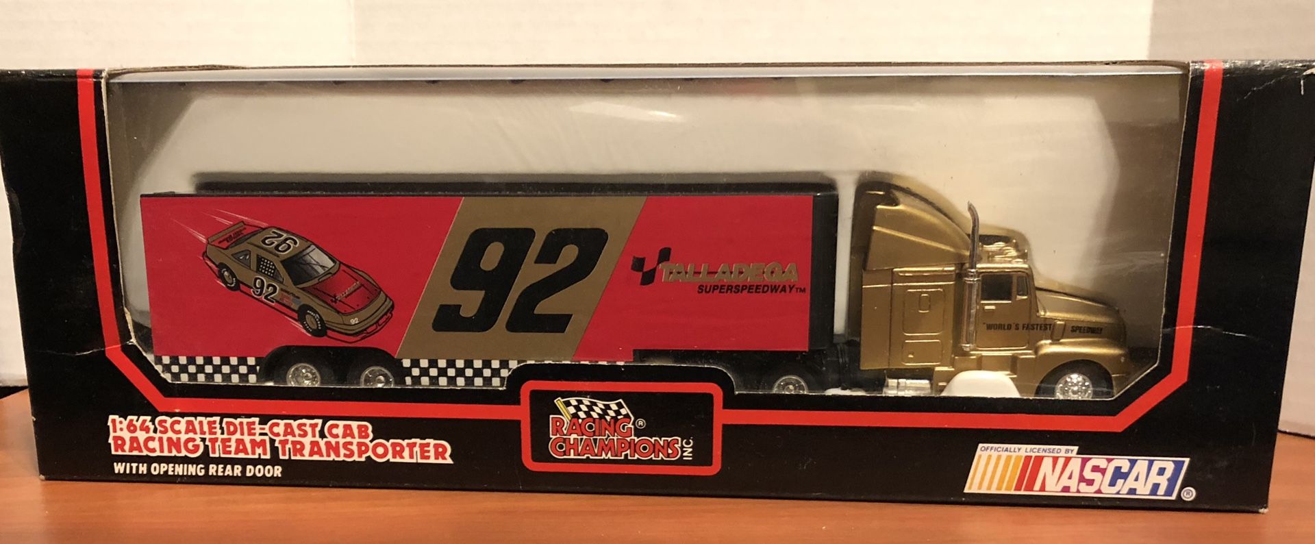 1992 Racing Champions 1:64 NASCAR Team Transporter Talladega Super Speedway #92