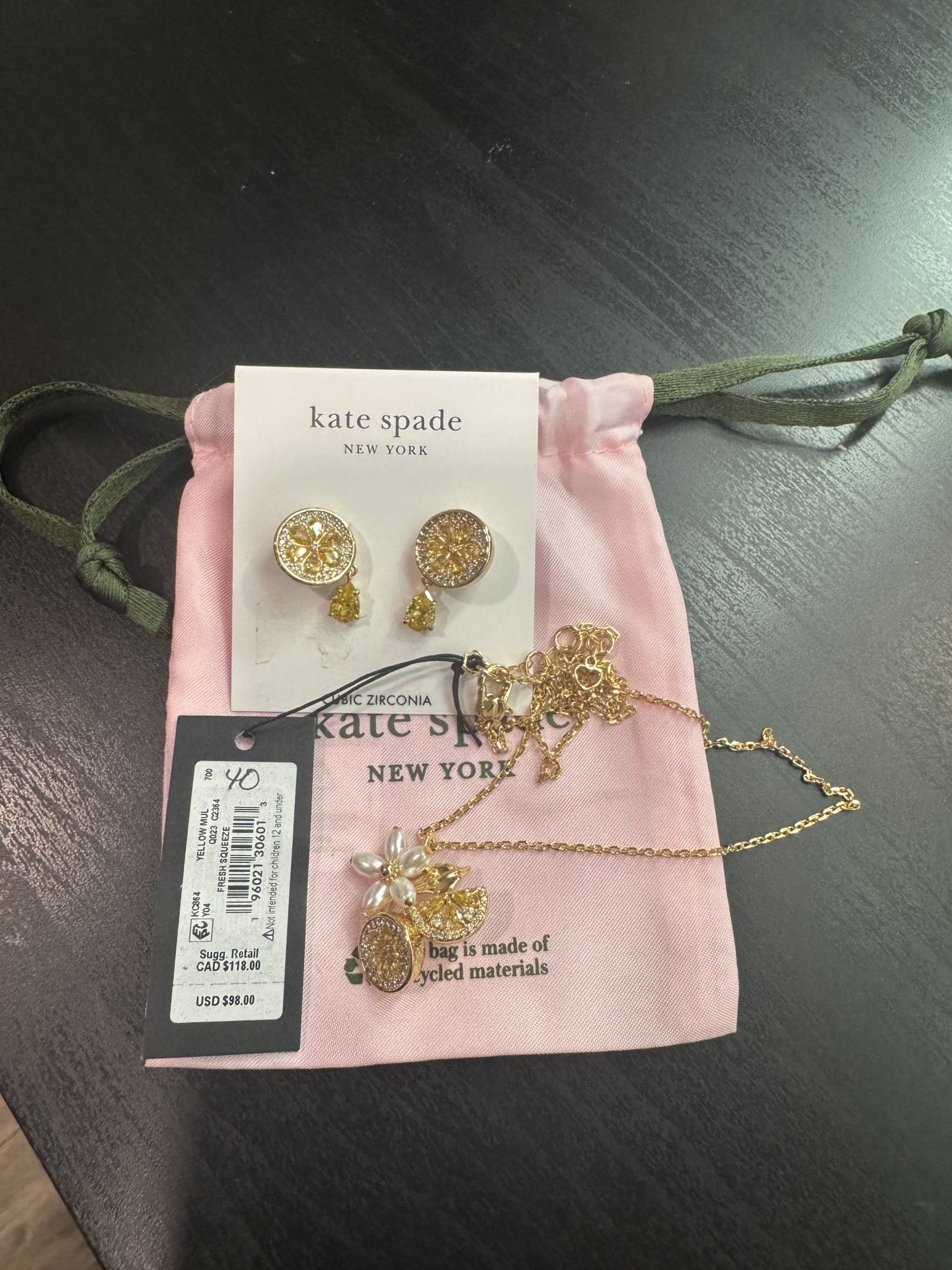 Kate Spade Earrings And Necklace