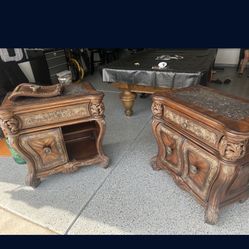 Granite Top Nightstand 