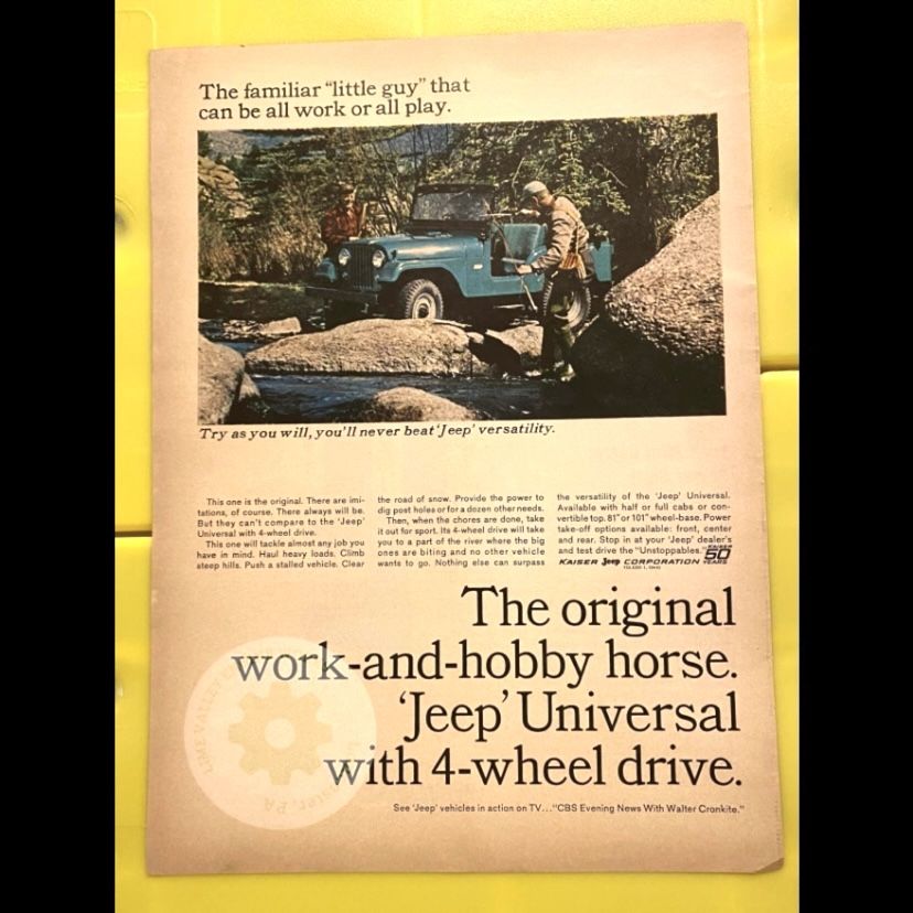 Original 1964 Jeep Print Ad 