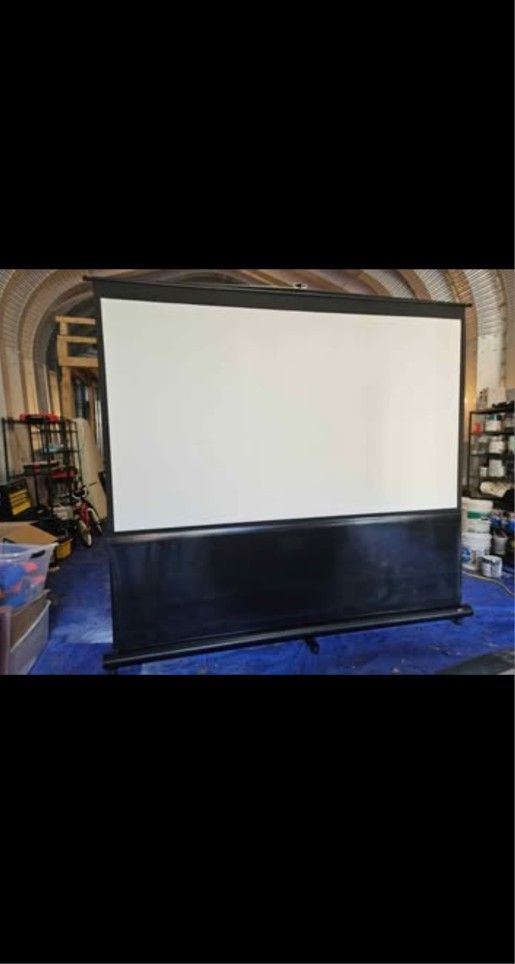 Elite screens portable pull up projector screen. 1080p 4k Bluetooth projector