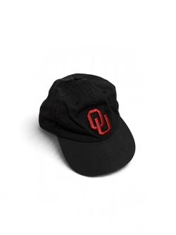 Oklahoma Sooners OU Hat NCAA Football Faded Black Relaxed Medium Fitted
