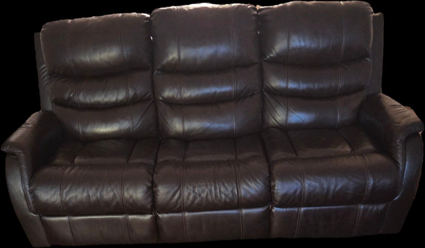 Leather Reclining Sofa And Love Seat