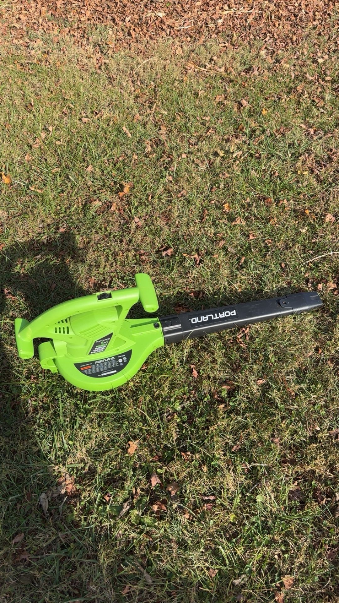 Portland electric 3 in 1 leaf blower