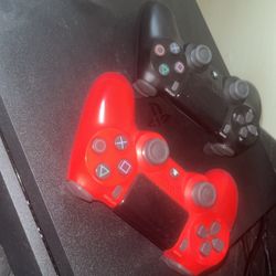 PS4 Slim With 2 Controllers 