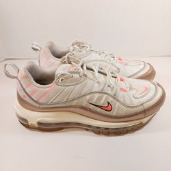 Nike Air Max 98 Sneakers Shoes Women 8 Orewood Brown Lava Glow Comfort Running Walking C19907-100