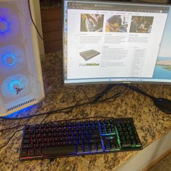 (Brand NEW) Archangel 3 Gaming PC with Gaming Headphone, Gaming LED MOUSE, KEYBOARD, 34 Inch Curve Monitor 