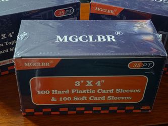 3"x4" Ultra Clear Top Loaders for Cards - 200 Pcs (100 Hard Card Sleeves + 100 Soft Sleeves), Acid-Free Baseball Card Protectors, Fits Baseball/MTG/TC