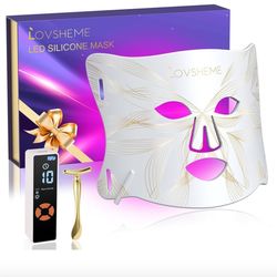 Red Light Therapy for Face, LED Face Mask Light Therapy, Red Light Therapy Mask for Acne, Wrinkles and Skin Rejuvenation, 320 LEDS, 3 Modes, 10-Min Au