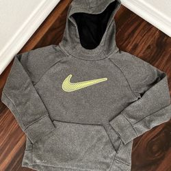 Nike Dri-Fit Therma Fleece Boys Gray Hoodie Size 6