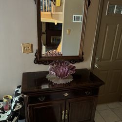 Set of 2 mirror and drawer