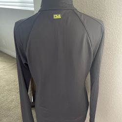 Fila Sport Women's Gray Pockets Long Sleeve Full Zip Jacket Sz Medium EUC