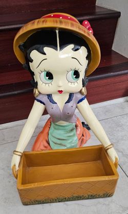 Betty Boop Window Box Planter Statue Figurine 18"