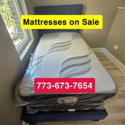 Brand New Twin Bed Frame With Mattress And Box Spring Ready For Delivery 🚛 ALL SIZES AVAILABLE AS WELL