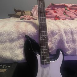 Bass Guitar And Amp