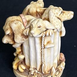 HARMONY KINGDOM "NIC NAC PADDY WAC" DOGS TRINKET BOX FIGURINE