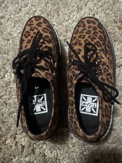 TUK Leopard Print Stratocreeper Extra Tall Platform Creeper Sneaker (women’s 7)