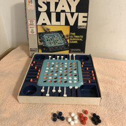 Vintage 1971 Milton Bradley Stay Alive Game #4105 With Glass Marbles Complete
