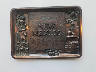 Vintage New Mexico Souvenir Copper Ashtray