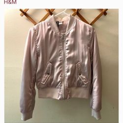 H&M Satin Bomber Jacket Lined 