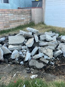 Free concrete pieces about 4” thick
