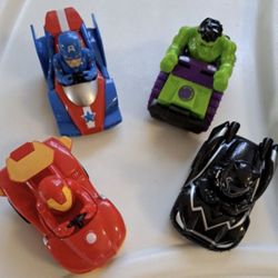 Marvel Super Hero Adventures 3.5” Pull-back Vehicles Lot