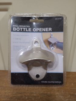 Wall mounted bottle opener