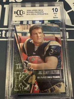 Joe Klopfenstein Football Card Rookie Premier 