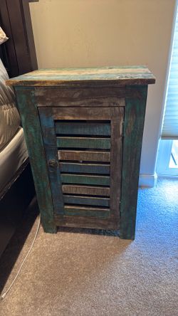 Unique wood side table